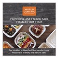 Bowls and Plates | World Centric BO-SC-U32-LFP 32 oz 7.4 x 7.4 x 3.2 Fiber Paper Bowls - Natural (500/Carton) image number 2
