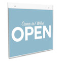 Office Presentation Supplies | Deflecto 68301 Classic Image 11 in. x 8.5 in. Landscape Wall-Mount Sign Holder - Clear image number 4