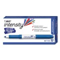 Washable Markers | BIC GDE11 BLU Intensity Low Odor Dry Erase Marker - Fine Bullet Tip/Blue (1-Dozen) image number 0