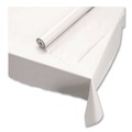  | Hoffmaster 114000 40 in. x 300 ft. Plastic Roll Tablecover - White (1/Carton) image number 3