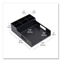 Breakroom Supplies | Mind Reader PSNAPUT-BLK 15.2 in. x 11.5 in. x 4.45 in. Network Collection Utensil, Napkin and Plate Countertop Plastic Organizer - Black image number 7