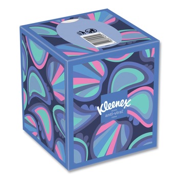 Kleenex 54505 Anti-Viral 3-Ply Facial Tissue - White (27/Carton)