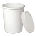 Food Trays, Containers, and Lids | SOLO KHB32A-2050 32 oz Flexstyle Double Poly Paper Food Combo Packs - White (10/Carton) image number 2
