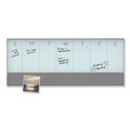 White Boards | U Brands 3199U00-01 3N1 36 x 15.25 Magnetic Glass Dry Erase Combo Board - Gray/White Surface/White Aluminum Frame image number 2