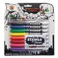 Washable Markers | Sharpie 1779005 Stained Medium Brush Tip Fabric Markers - Assorted Colors (8/Pack) image number 0