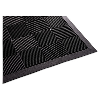 OFFICE CHAIR MATS | Guardian PARQUET2X3 24 in. x 36 in. Parquet Wiper Scraper Mat - Black