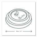Cups and Lids | Vegware VLID89S 89 Series Compostable Hot Cup Lids - White (1000/Carton) image number 4