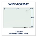 White Boards | Quartet G7442E Element Aluminum Frame 74 in. x 42 in. Glass Dry-Erase Board - White/Silver image number 1