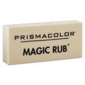 Erasers & Correction Supplies | Prismacolor 73201 MAGIC RUB Rectangular Block Medium Eraser for Pencil/Ink Marks - Off-White (1-Dozen) image number 1