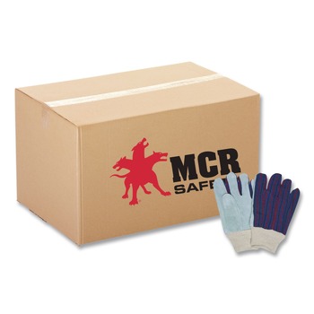 MCR Safety 1040 1040 Leather Palm Glove - Larger Gray/White (1-Dozen)