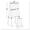 Easels | MasterVision EA2300335 28 in. x 39.5 in. Silver Easy Clean Dry Erase Quad-Pod Presentation Easel - White Surface/Black/Satin Aluminum Frame image number 1