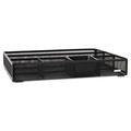 Desktop Organizers | Rolodex 22131 15.25 x 11.88 x 2.5 Metal Mesh 6-Compartment Deep Desk Drawer Organizer - Black image number 1