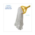  | Boardwalk BWK524R 24 oz. Pro Loop Web/Tailband Premium Saddleback Rayon Mop Head - White (12/Carton) image number 5