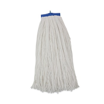 Boardwalk BWK724RCT 24 oz. Cut-End Lie-Flat Rayon Wet Mop Head - White (12/Carton)