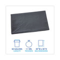 Trash & Waste Bins | Boardwalk H8046SGKX01 40 in. x 46 in. 45 gal.1.1 mil Linear Low Density Industrial Can Liners - Gray (100/Carton) image number 3