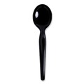 Cutlery | Boardwalk BWKSOUPHWPSBLA Heavyweight Polystyrene Soup Spoons - Black (1000/Carton) image number 1