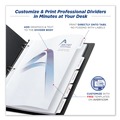 Binders | Avery 11511 11 in. x 8.5 in. 5-Tab 3-Hole Punched Customizable Print-On Dividers - White (5/Pack) image number 6