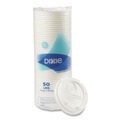 Cups and Lids | Dixie D9542 10 oz. - 20 oz. Hot Cups Drink-Thru Dome Lids - White (100/Pack) image number 0