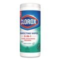 Disinfectants | Clorox 01593 7 in. x 8 in. 1-Ply Bleach Free Disinfecting Wipes - Fresh Scent, White (12 Canisters/Carton) image number 1