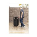 Trash & Waste Bins | Safco 9474BL Canmeleon 15-Gallon Polyethylene Recessed Panel Receptacles - Black image number 3
