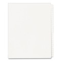 Dividers & Tabs | Avery 11959 11 in. x 8.5 in. 25-Tab Blank Tab Legal Exhibit Index Divider Set - White (1-Set) image number 0