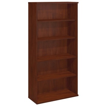  | Bush WC24414 35.63 in. x 15.38 in. x 72.78 in. Series C Collection Five-Shelf Bookcase - Hansen Cherry