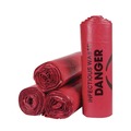 Trash Bags | Inteplast Group WSL3339R 33 gal. 1.3 mil 33 in. x 39 in. Institutional Low-Density Can Liners - Red (25 Bags/Roll, 6 Rolls/Carton) image number 1