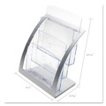 Desk Shelves | Deflecto 693745 11.25 in. x 6.94 in. x 13.31 in. 3-Tier Literature Holder - Leaflet Size, Silver image number 6