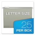 File Folders | Pendaflex 04152 1/5 GRA 1/5-Cut Tabs Letter Size Colored Reinforced Hanging Folders - Gray (25/Box) image number 3