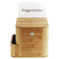 Office Filing Cabinets & Shelves | Safco 4237NA 10 x 8 x 14 Bamboo Suggestion Boxes - Natural image number 3