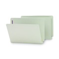 File Folders | Smead 37705 1 in. Expansion End Tab Pressboard Classification Folders with 2 SafeSHIELD Coated Fasteners - Legal Size/Gray-Green (25/Box) image number 0