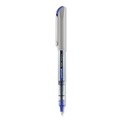 Pens | uni-ball 1734904 VISION Fine 0.7 mm Stick Needle Roller Ball Pen - Blue Ink Gray/Clear/Blue Barrel (1-Dozen) image number 1