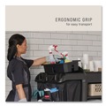 Cleaning Carts | Rubbermaid Commercial 2202586 Cleaning Caddy Compatible with Full-Size and Compact Housekeeping Carts - Black (6/Carton) image number 5