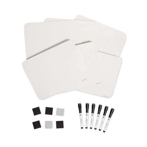 White Boards | U Brands 3135U00-01 12 x 9 Single-Sided Dry Erase Lap Board - White Surface (6/Pack) image number 0