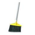 Brooms | Rubbermaid Commercial FG638500GRAY 48.78 in. Handle Angled Large Broom - Silver/Gray image number 1
