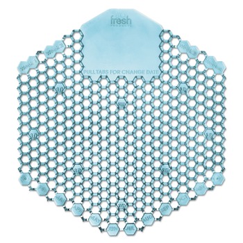  | Fresh Products 3WDS-F-010I060M-08 Wave 3D Urinal Deodorizer Screen - Ocean Mist Scent, Blue (10 Screens/Box)