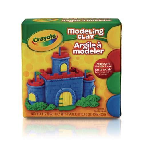 Clay & Modeling | Crayola 570300 1 lb Modeling Clay Assortment - Blue/Green/Red/Yellow image number 0