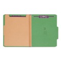 File Folders | Smead 14033 6-Section Pressboard Top Tab Classification Folders with 6 SafeSHIELD Fasteners - Letter Size/Green (10/Box) image number 1