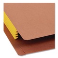 File Folders | Smead 73688 3.5 in. Expansion Drop-Front End Tab File Pockets - Redrope/Yellow/Letter Size (10/Box) image number 3