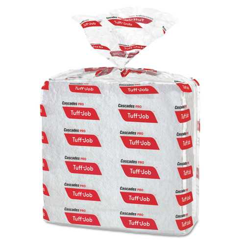 Cleaning Cloths | Cascades PRO W420 12 in. x 13 in. Tuff-Job S400 DRC Medium Wipers - White (18 Packs/Carton) image number 0