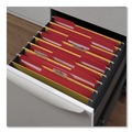 File Folders | Universal UNV13523 Deluxe Reinforced 1/3-Cut Top Tab Folders with Fasteners - Letter Size, Red (50/Box) image number 3