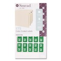 Dividers & Tabs | Smead 67926 Yearly End Tab File Folder Labels 0.5 x 1 Green 25/Sheet 10 Sheets/Pack image number 5