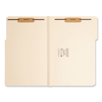 Smead 19595 1.5 in. Expansion Top Tab Fastener Folders, 2 Fasteners - Legal Size/Manila Exterior (50/Box)