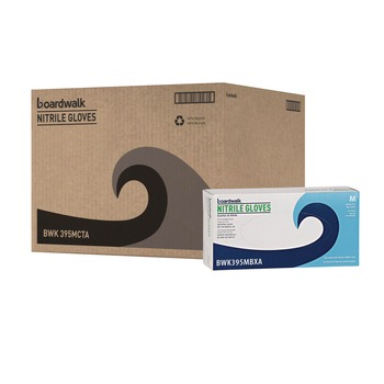 DISPOSABLE GLOVES | Boardwalk 395MCTA 5 mil. Disposable Powder-Free Nitrile Gloves - Medium, Blue (1000/Carton)