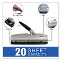 Just Launched | Swingline A7074030E 20-Sheet LightTouch Desktop 2- to 7-Hole Punch 9/32 in. Holes - Silver/Black image number 4
