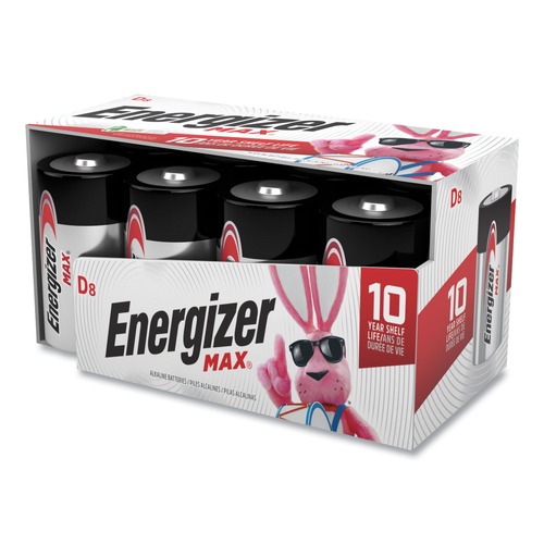 Batteries | Energizer E95FP-8 1.5V MAX Alkaline D Batteries (8/Pack) image number 0