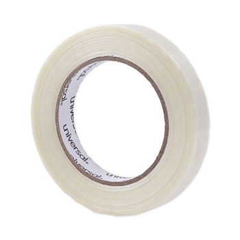TAPES | Universal UNV30018 3 in. Core 18 mm. x 54.8 m. #120 Utility Grade Filament Tape - Clear (1-Roll)