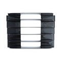Just Launched | Universal UNV08105 13.25 in. x 9 in. x 9 in. Recycled 5-Section Plastic Incline Sorter - Letter, Black image number 2