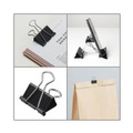Binding Spines & Combs | Universal UNV11112 Binder Clips with Storage Tub - Large, Black/Silver (12/Pack) image number 6