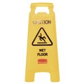 Just Launched | Rubbermaid Commercial FG611277YEL 11 in. x 12 in. x 25 in. Caution Wet Floor Sign - Bright Yellow image number 0